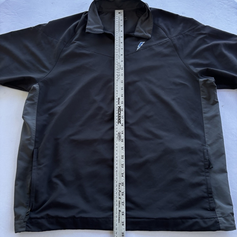 Nike Golf Men's Half Zip Windbreaker Pullover L‎ Black Lightning Bolt Logo - Picture 9 of 13